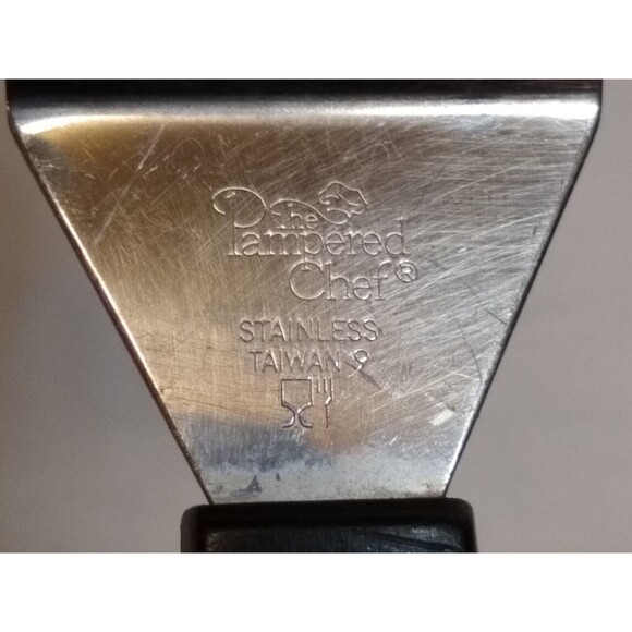 The Pampered Chef #2621 Mini Serving Spatula Stainless Steel Black - Picture 2 of 9